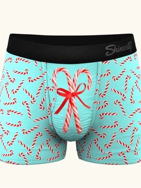 Shinesty Candy Cane Ball Hammock® Pouch Underwear With Fly